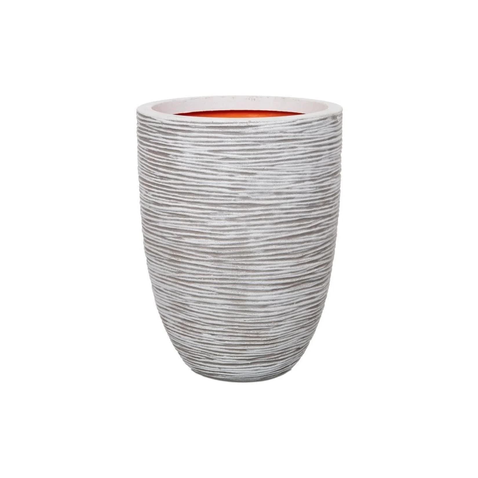 CAPI EUROPE Blumentopf Nature Rib Elfenbein
