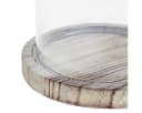 Kaemingk Tischvase Glasglocke mit Holzteller Mini Deko Bild 3