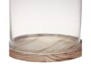 Kaemingk Tischvase Glasglocke Holz-Basis Deko Ø17cm Bild 1