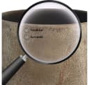 Elegante Keramik-Bodenvase in beige, braun und gold Bild 1