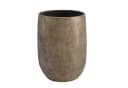Elegante Keramik-Bodenvase in beige, braun und gold Bild 2