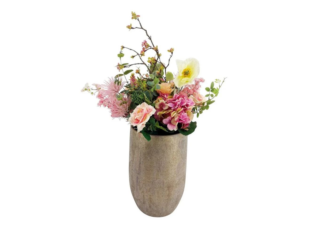Elegante Keramik-Bodenvase in beige, braun und gold - Bild 4