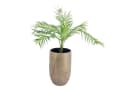 Elegante Keramik-Bodenvase in beige, braun und gold Bild 5
