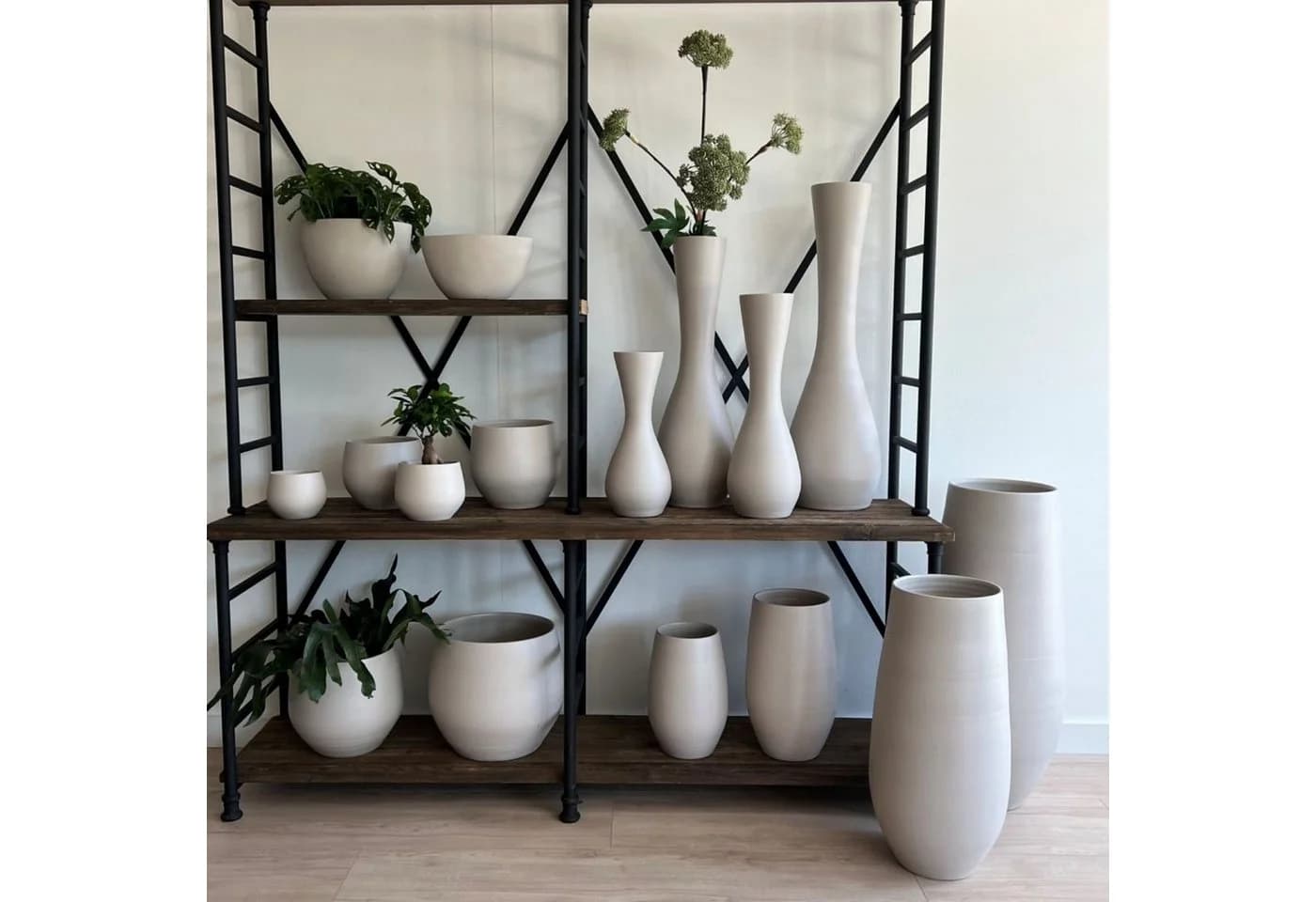 CreaFlor Home Bodenvase Petra Keramik Beige 35cm