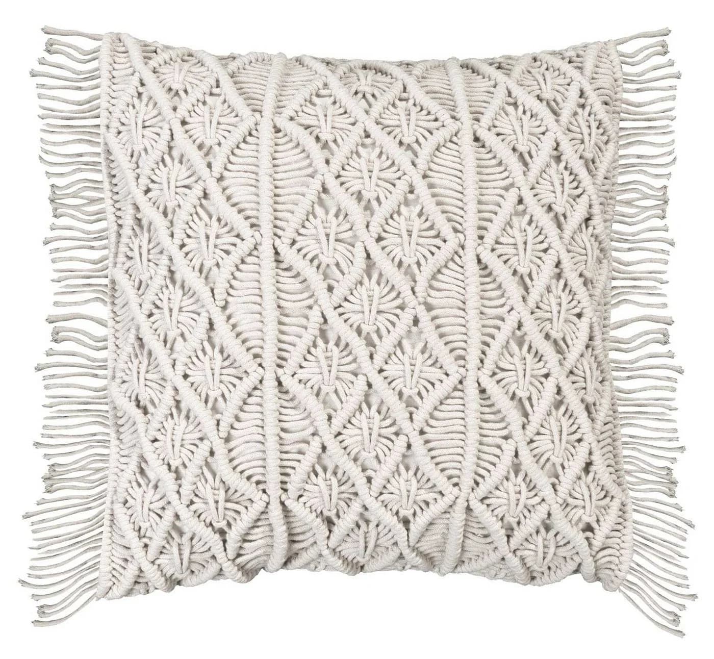 OTTO DE Dekokissen MACRAME Creme Baumwolle mit Fransen - Bild 2
