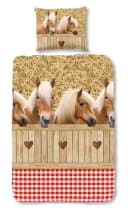 good morning Kinderbettwäsche Horses 5058 Sand Bunt 2-teilig Tiermotiv Bild 2