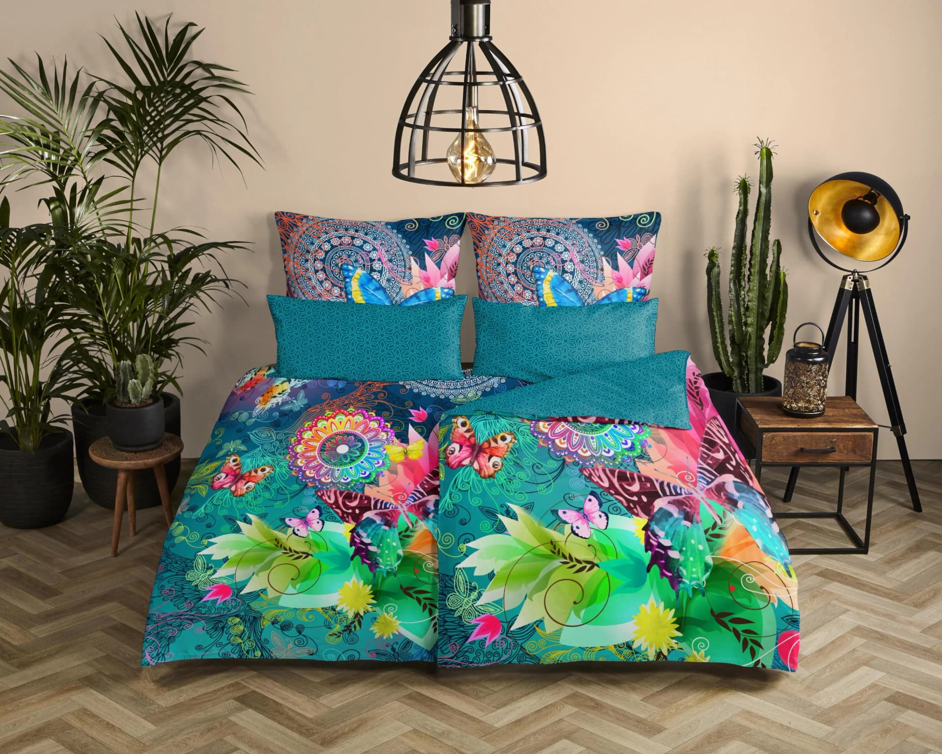 Wendebettwäsche HIP 'Parada' - 100% Baumwolle Satin - Bunt