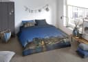 Wendebettwäsche NY City Blau Mikrofaser 135x200 cm Bild 2