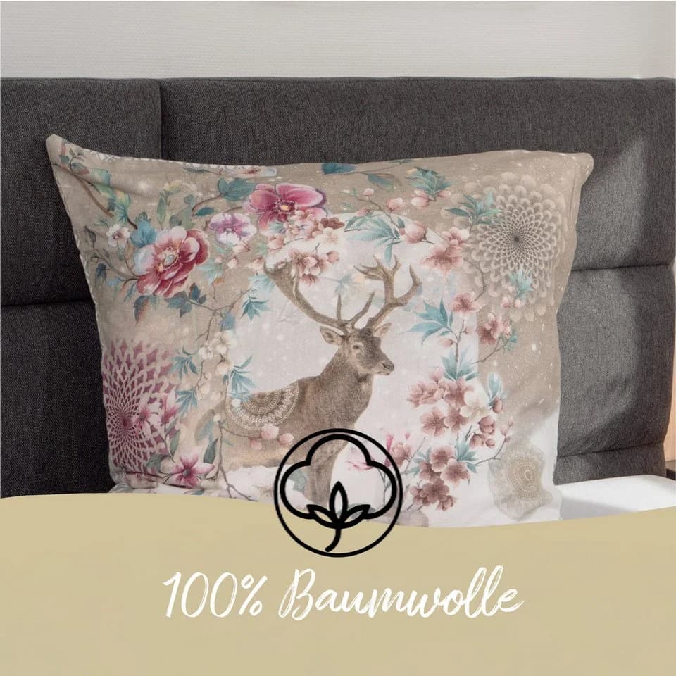 Traumschloss Bettwäsche Comfort Flanell 2-teilig Winterlicher Hirsch - Bild 4