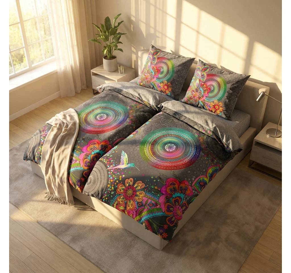 Traumschloss Flanell Bettwäsche 2-teilig Bunte Mandalas - Bild 3