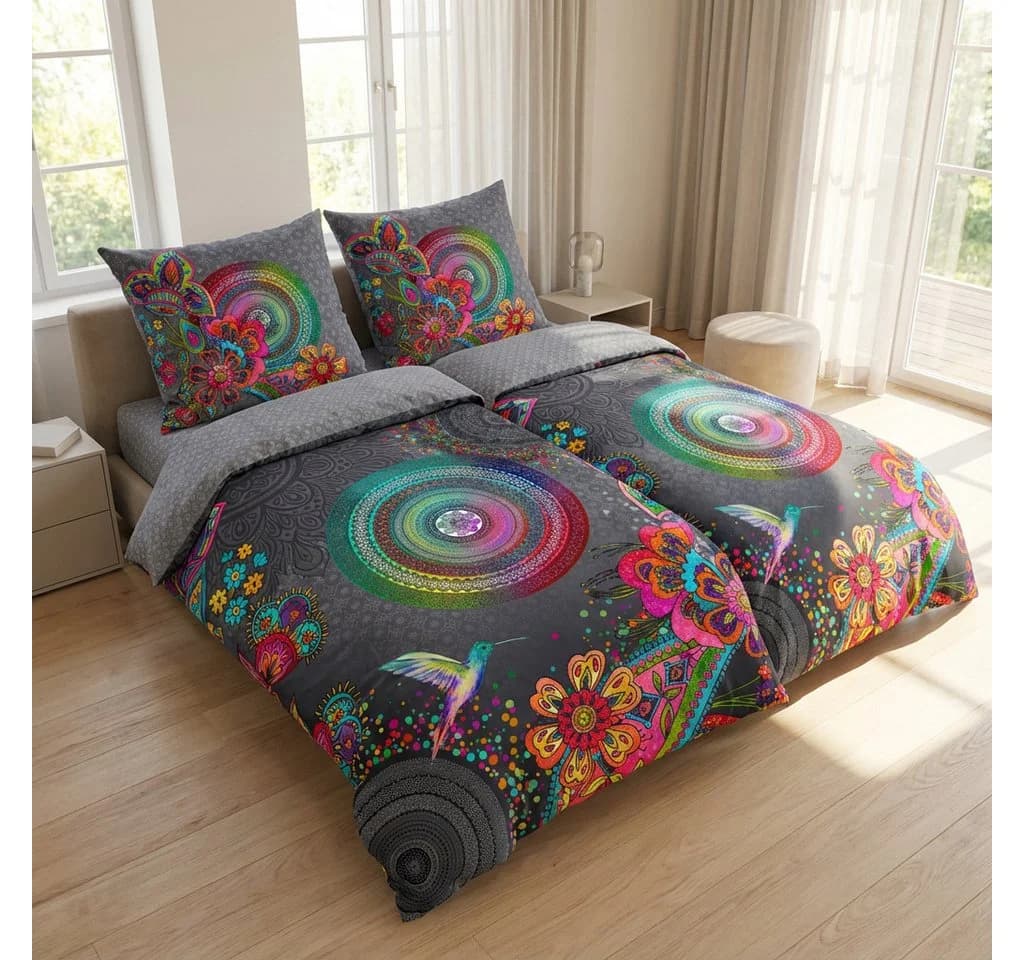 Traumschloss Flanell Bettwäsche 2-teilig Bunte Mandalas - Bild 4