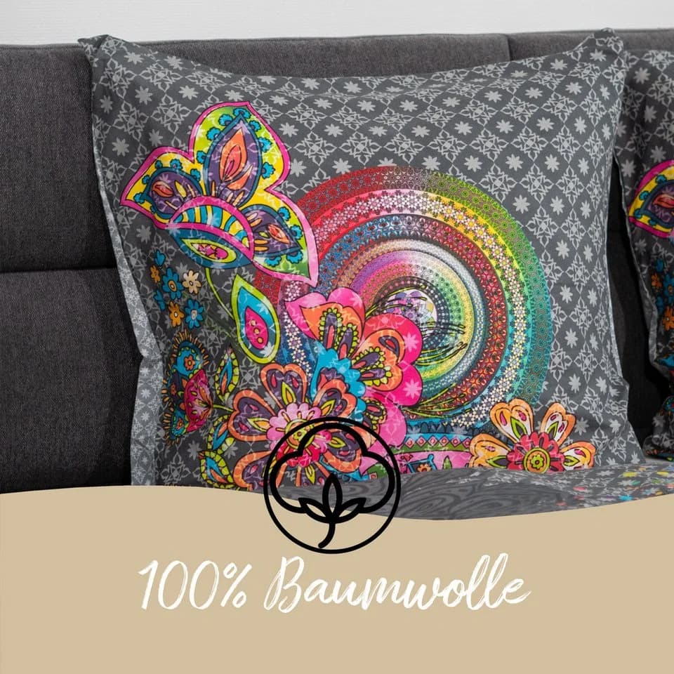 Traumschloss Flanell Bettwäsche 2-teilig Bunte Mandalas - Bild 5