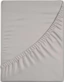 HIP Spannbettlaken 140x200 cm Satin 100% Baumwolle Beige Bild 1