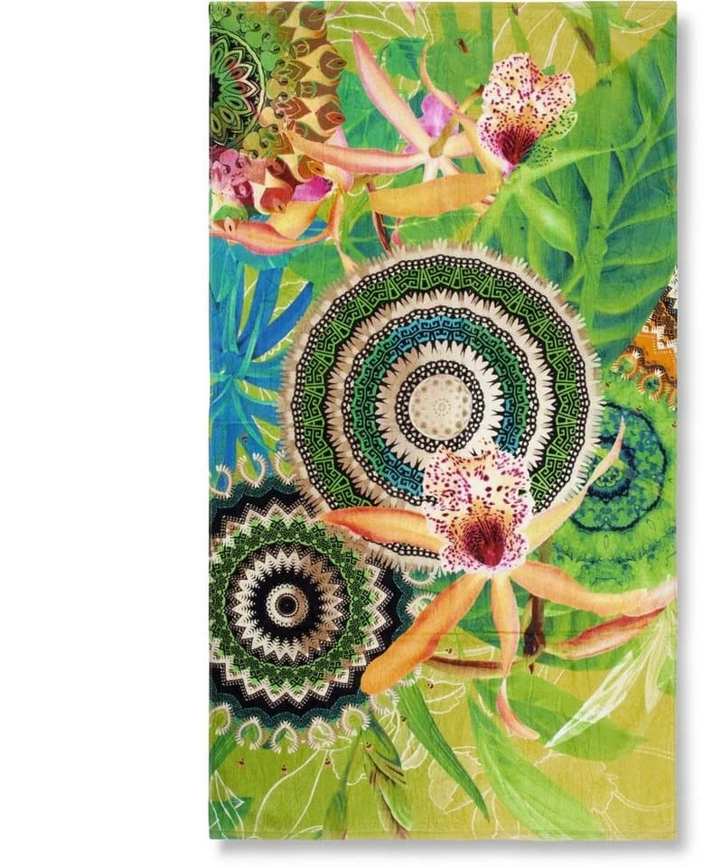 Strandtuch HIP Yissa Grün Frotteevelours Mandala - Bild 2