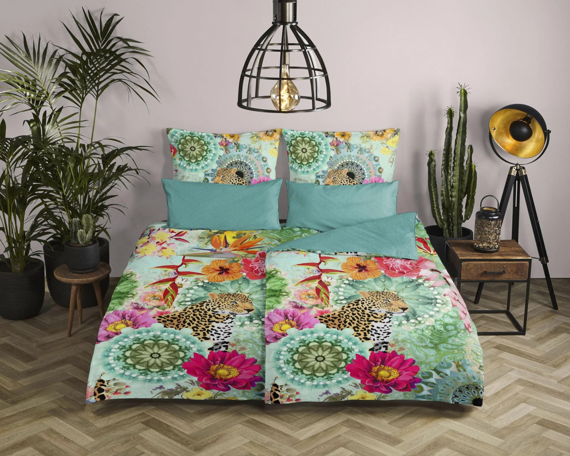 Wendebettwäsche HIP Ximena Bunt Mandala Satin 100% Baumwolle