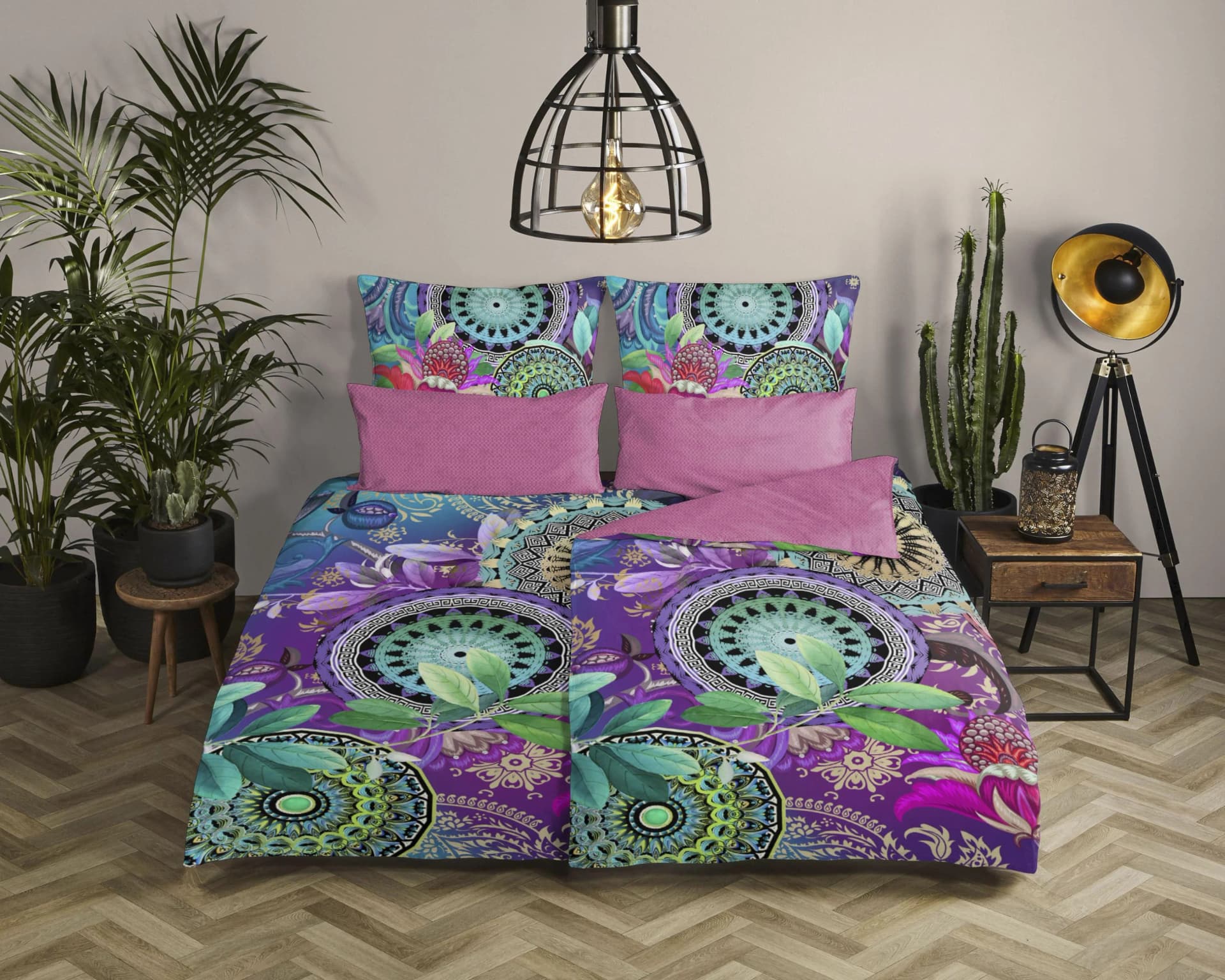 Wendebettwäsche HIP Axelle Bunt Satin 100% Baumwolle