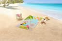 Strandtuch GOOD MORNING Happy Lamas - Bunt 75x150cm Microfaser Bild 1