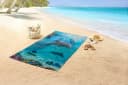 GOOD MORNING Kinderstrandtuch Will Blau Microfaser Delfin Bild 1