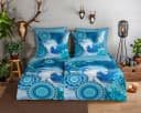 HIP Wendebettwäsche Lumi Blau 135x200 cm Biber Flanell Bild 2