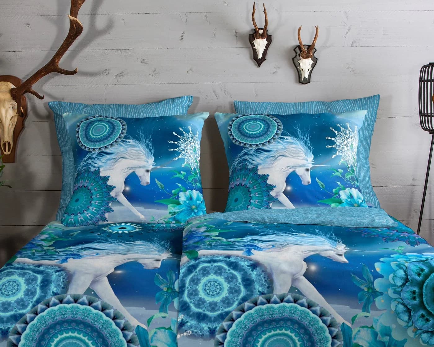 HIP Wendebettwäsche Lumi Blau 135x200 cm Biber Flanell - Bild 3