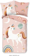 Good Morning Kinderbettwäsche Einhorn Rosa Biber 2-tlg. Bild 1