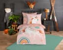 Good Morning Kinderbettwäsche Einhorn Rosa Biber 2-tlg. Bild 2