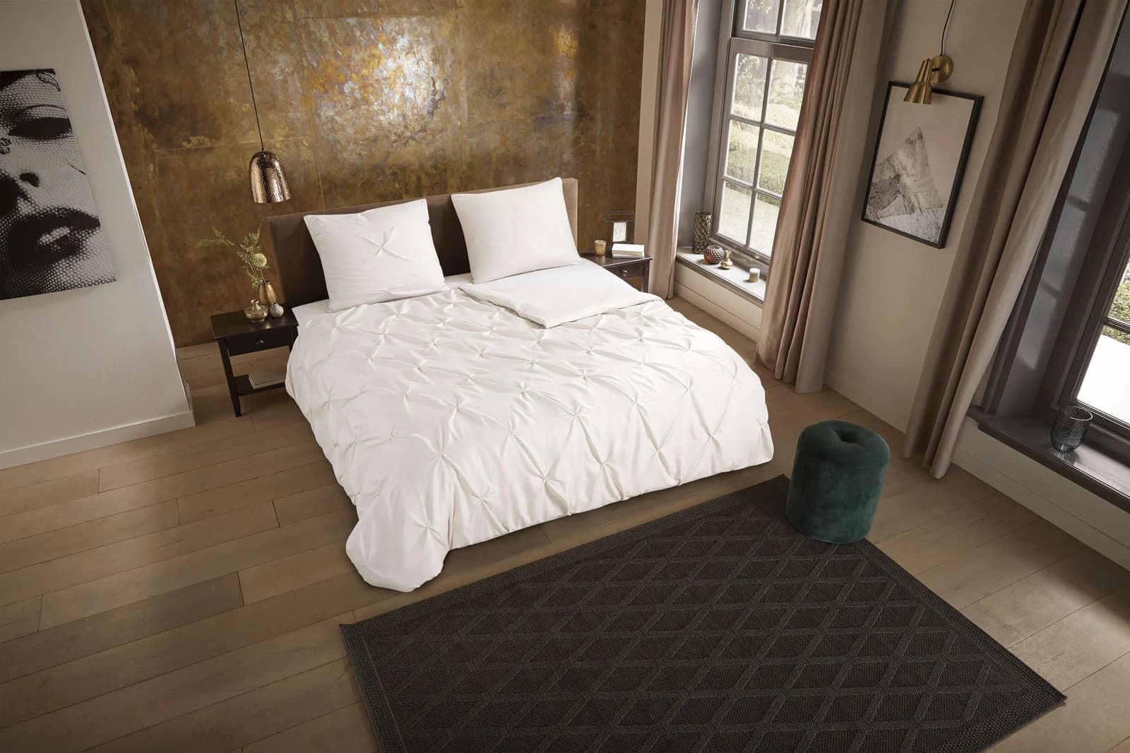 Wendebettwäsche Elegence Sand Mikrofaser 155x220cm
