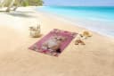 Good Morning Strandtuch Rosa Velours Kinder Katze Bild 1