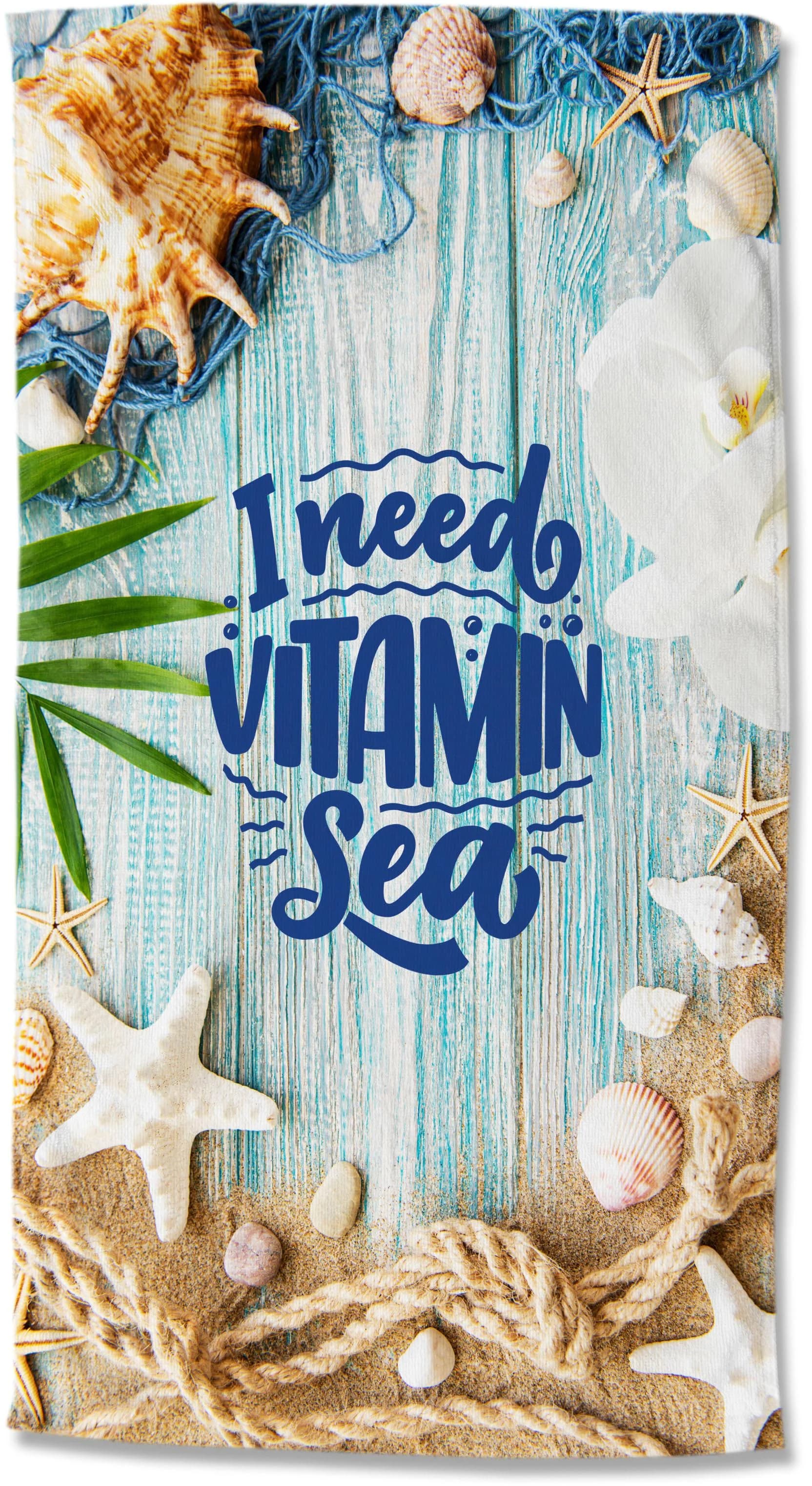 Good Morning Strandtuch Vitamin Sea Beige 100x180cm Velours - Bild 4