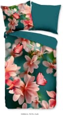 PURE luxury collection Wendebettwäsche Yeya Petrol Blumen Bild 1