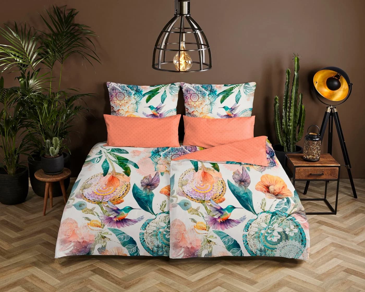 HIP Wendebettwäsche BERNICE Satin 100% Baumwolle Bunt Weiß - Bild 2