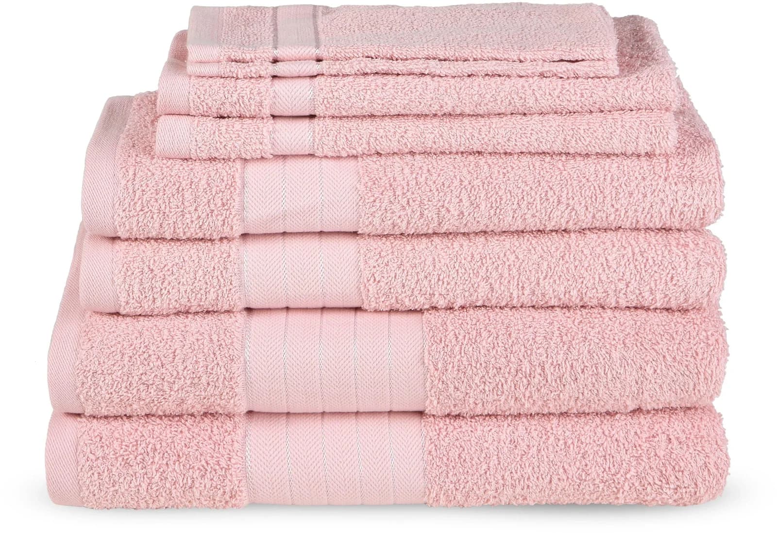 GOOD MORNING Handtuch-Set 8-tlg. Rosa Frottee - Bild 5