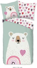 Good Morning Kinderbettwäsche Ted Rosa Flanell Wendebettwäsche Bild 5