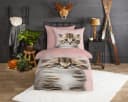 Good Morning Kinderbettwäsche Meow Rosa Flanell Katze Bild 1