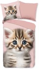 Good Morning Kinderbettwäsche Meow Rosa Flanell Katze Bild 5