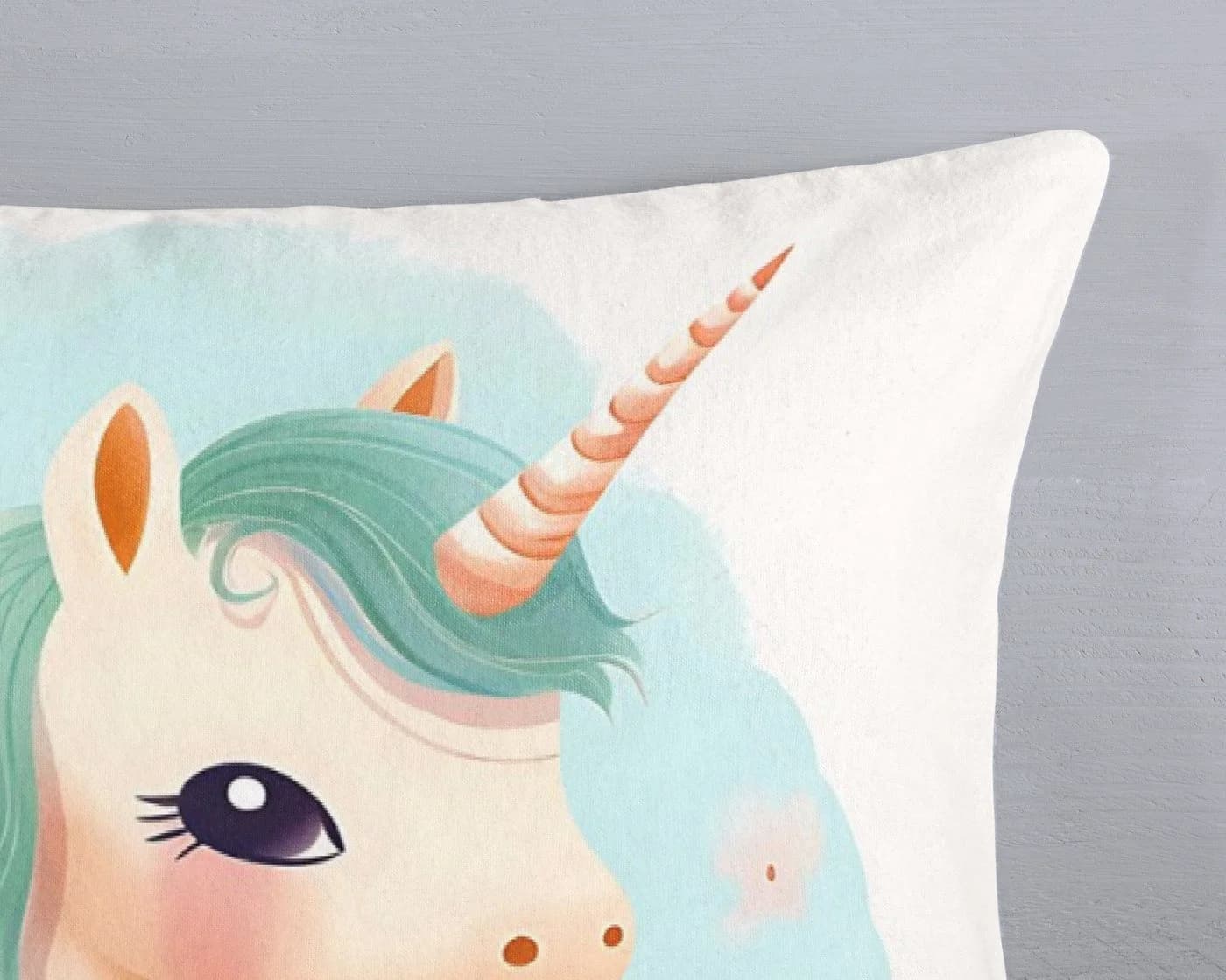 Good Morning Kinderbettwäsche Einhorn Aqua Flanell Wendebettwäsche - Bild 4