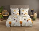 Wendebettwäsche GOOD MORNING Lara Sand Blumen 100% Baumwolle Bild 5