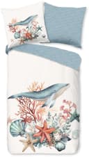 Good Morning Wendebettwäsche Ocean Türkis 100% Baumwolle Bild 5