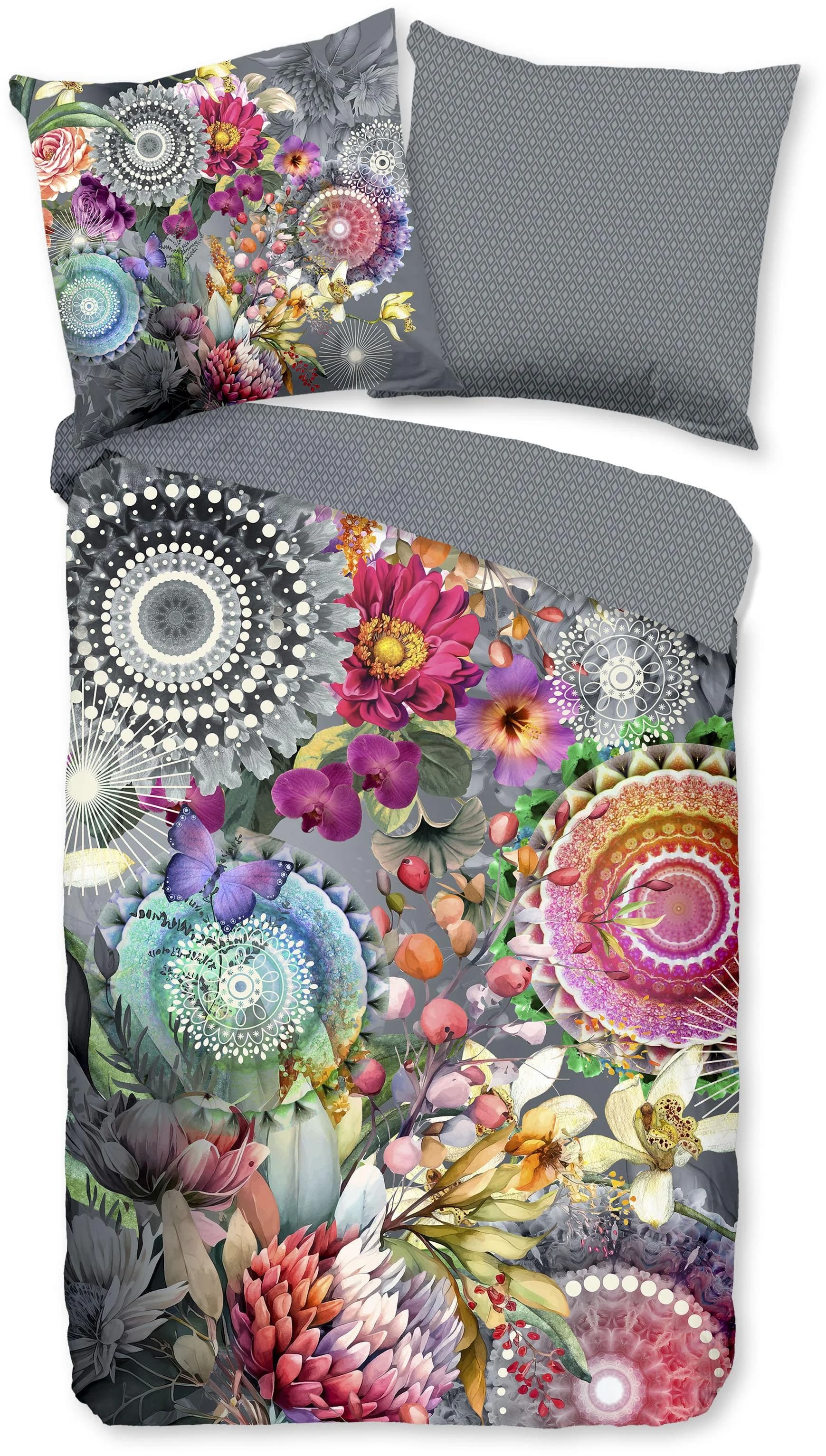 HIP Wendebettwäsche Olinga Bunt 100% Baumwolle Satin