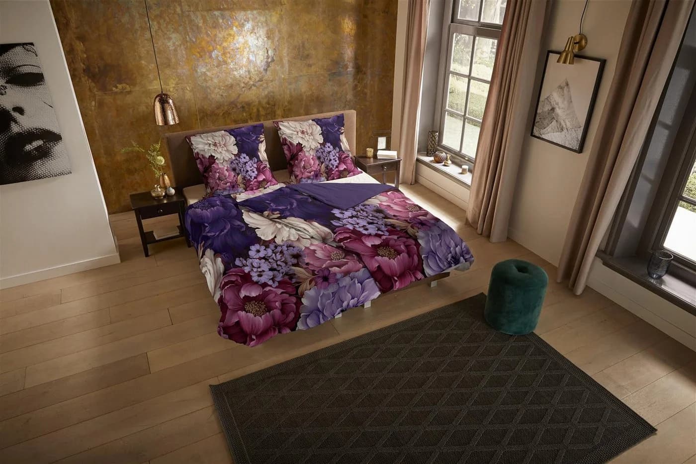 PURE luxury Collection Wendebettwäsche Triade Violett Blumen - Bild 2