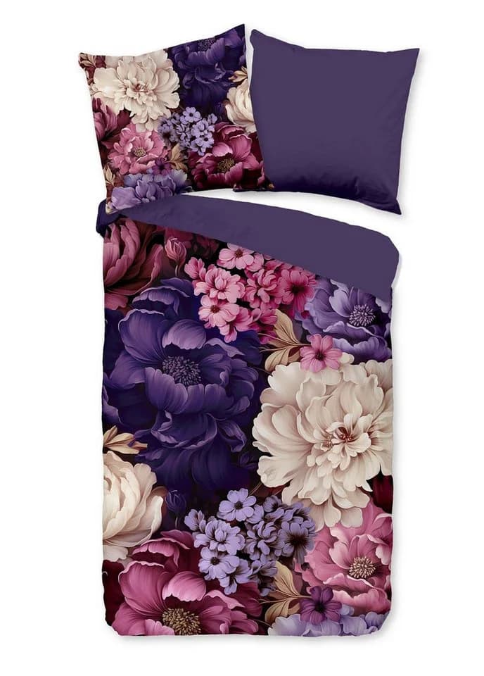PURE luxury Collection Wendebettwäsche Triade Violett Blumen - Bild 3