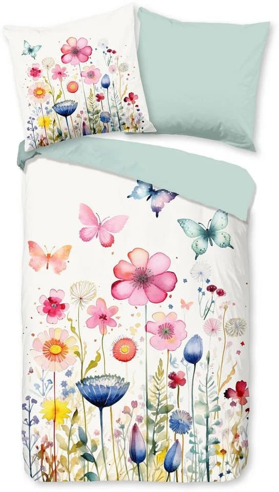 PURE luxury collection Kinderbettwäsche Kiki Bunt Blumen Wendeoptik - Bild 3