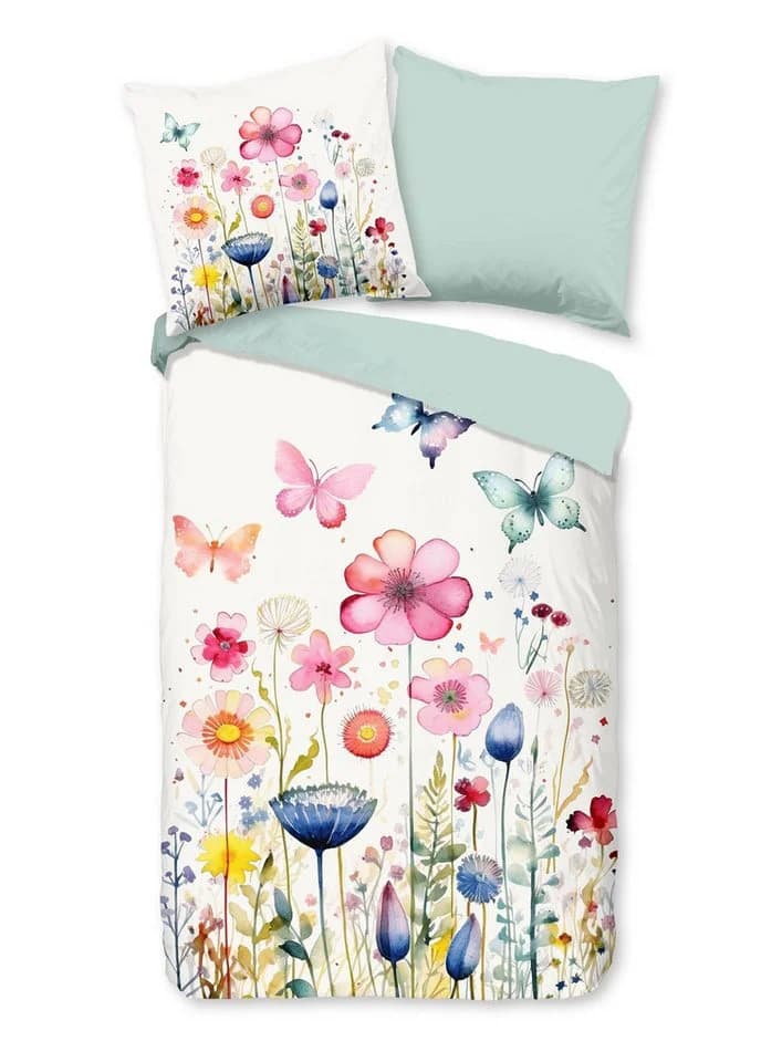 PURE luxury collection Kinderbettwäsche Kiki Bunt Blumen Wendeoptik - Bild 4