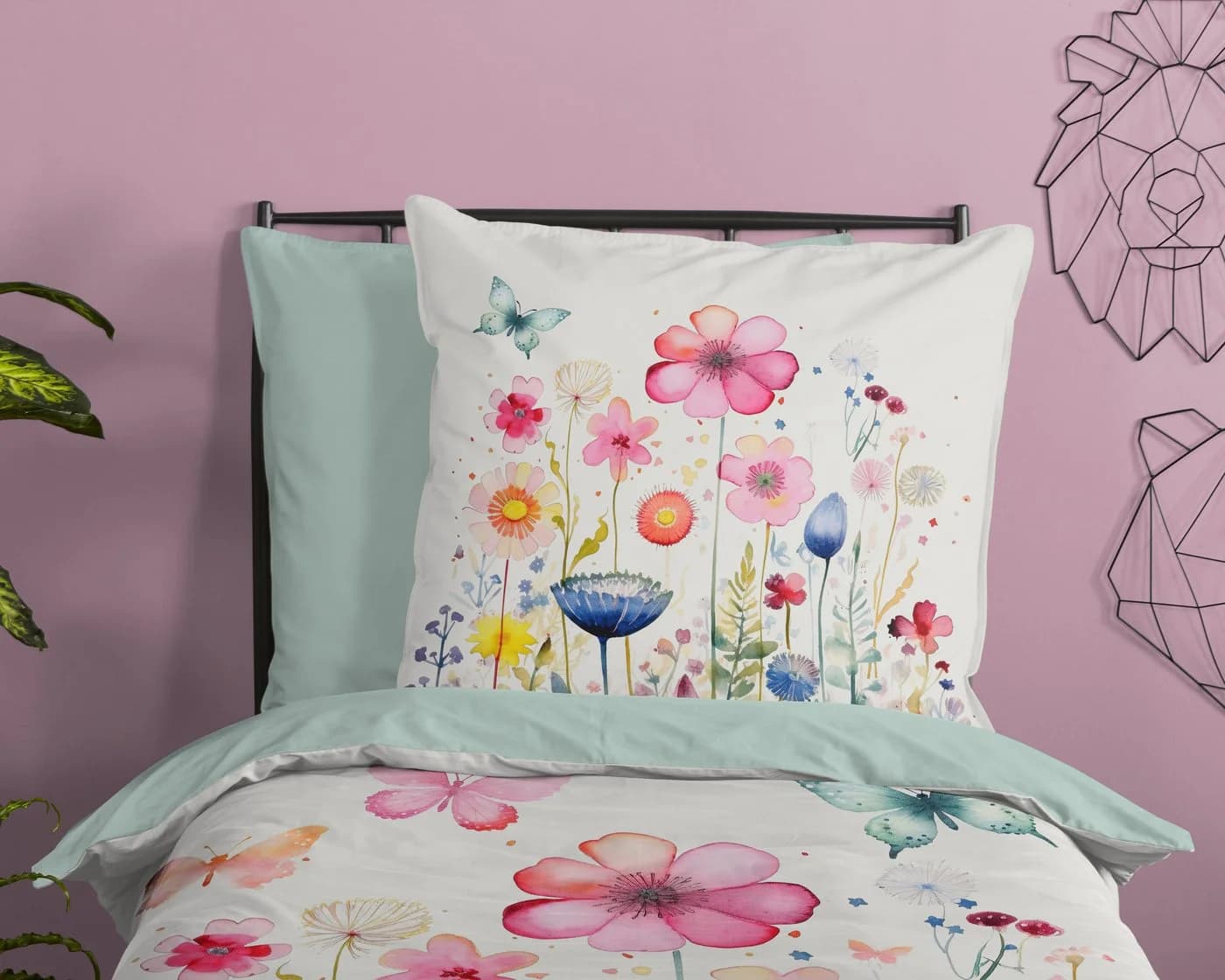 PURE luxury collection Kinderbettwäsche Kiki Bunt Blumen Wendeoptik - Bild 5