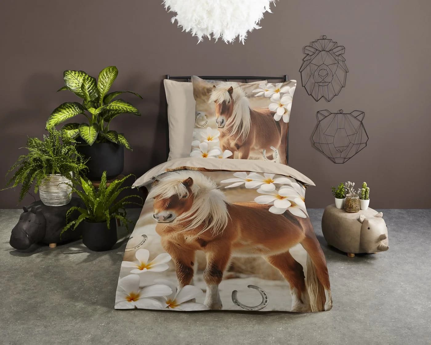 PURE luxury collection Kinderbettwäsche Fabi Beige Mikrofaser Wendeoptik