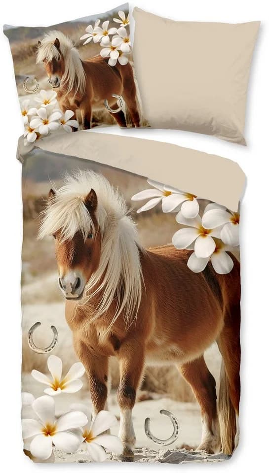 PURE luxury collection Kinderbettwäsche Fabi Beige Mikrofaser Wendeoptik - Bild 2