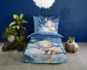PURE luxury collection Kinderbettwäsche Sheepy Blau Mikrofaser Bild 1