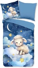PURE luxury collection Kinderbettwäsche Sheepy Blau Mikrofaser Bild 2