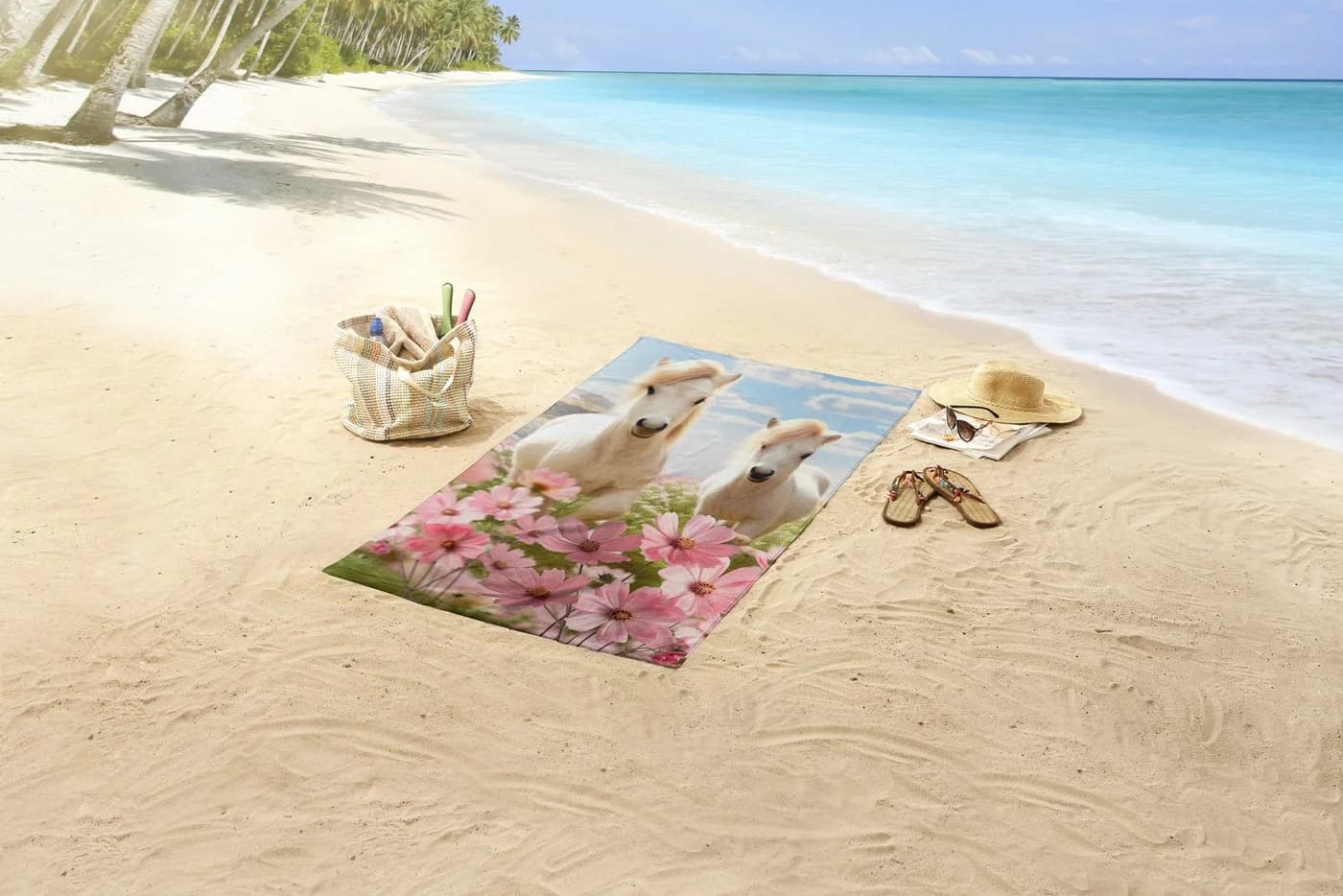 Good Morning Kinder Strandtuch Philou Rosa Velours
