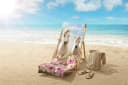 Good Morning Kinder Strandtuch Philou Rosa Velours Bild 4